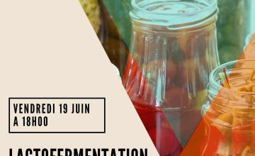 Vendredi 19 juin à 18h: Atelier lactofermentation