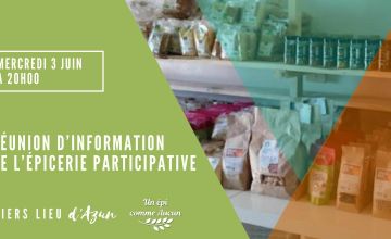 Mercredi 3 juin à 20h: Réunion d'information de l'épicerie participative