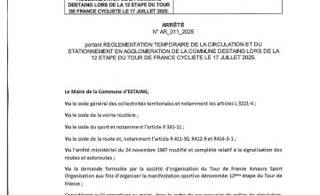Passage Tour de France: perturbations à prévoir le jeudi 17 juillet