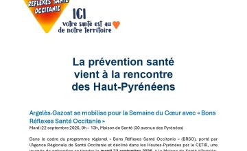 Semaine du Cœur : prévention cardio-vasculaire le 22 septembre à Argelès-Gazost