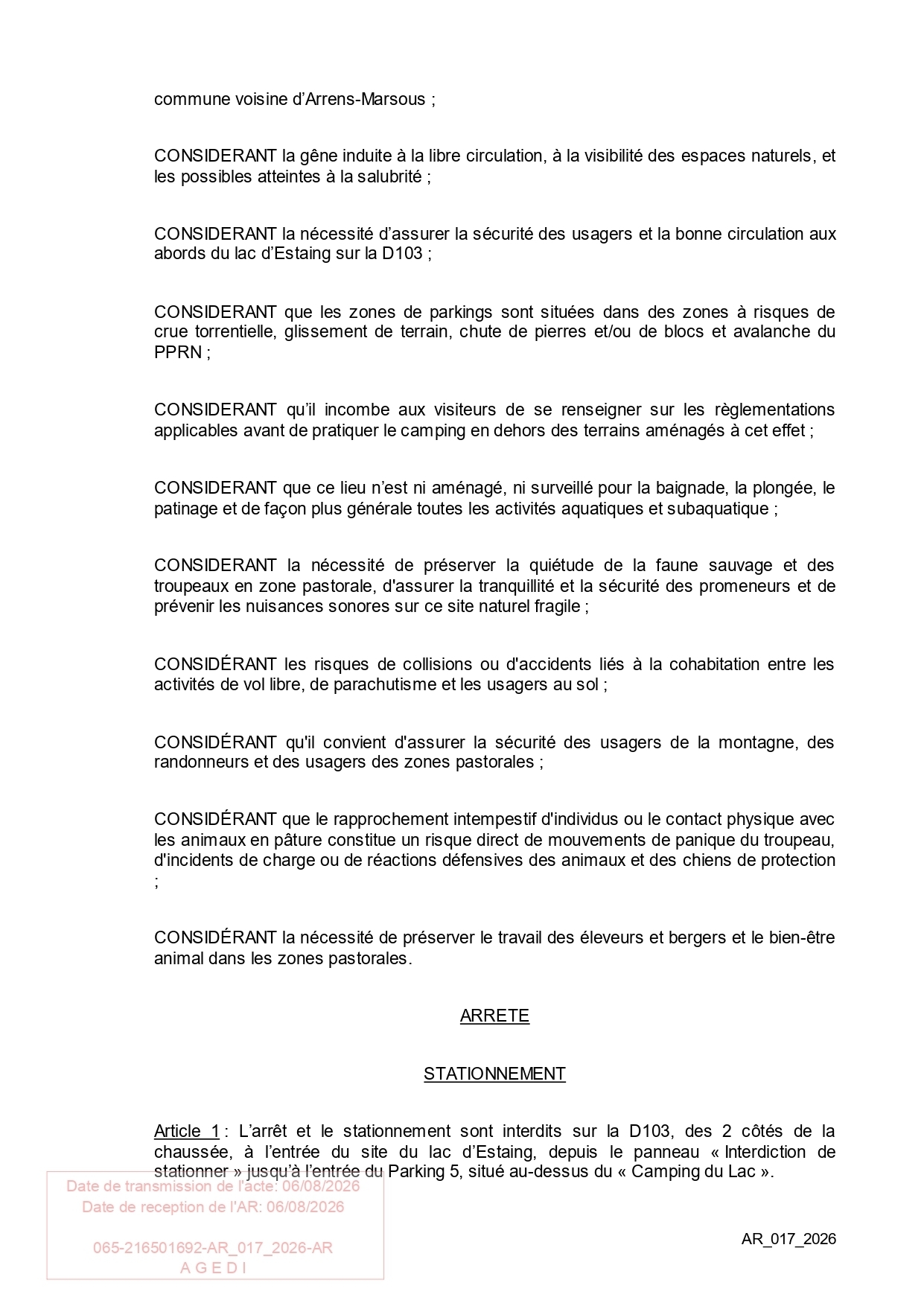 Arrêté lac plan page 0003