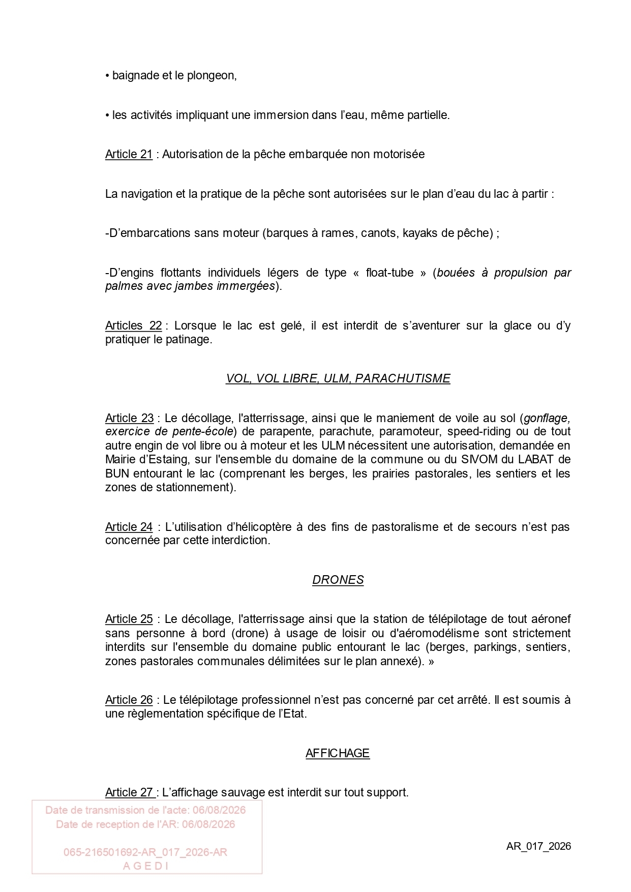 Arrêté lac plan page 0007