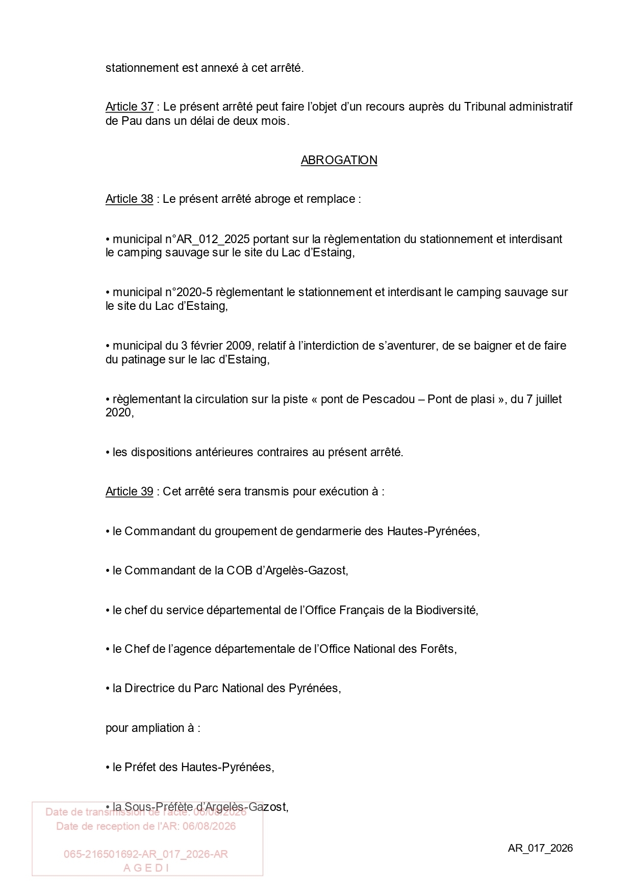 Arrêté lac plan page 0010