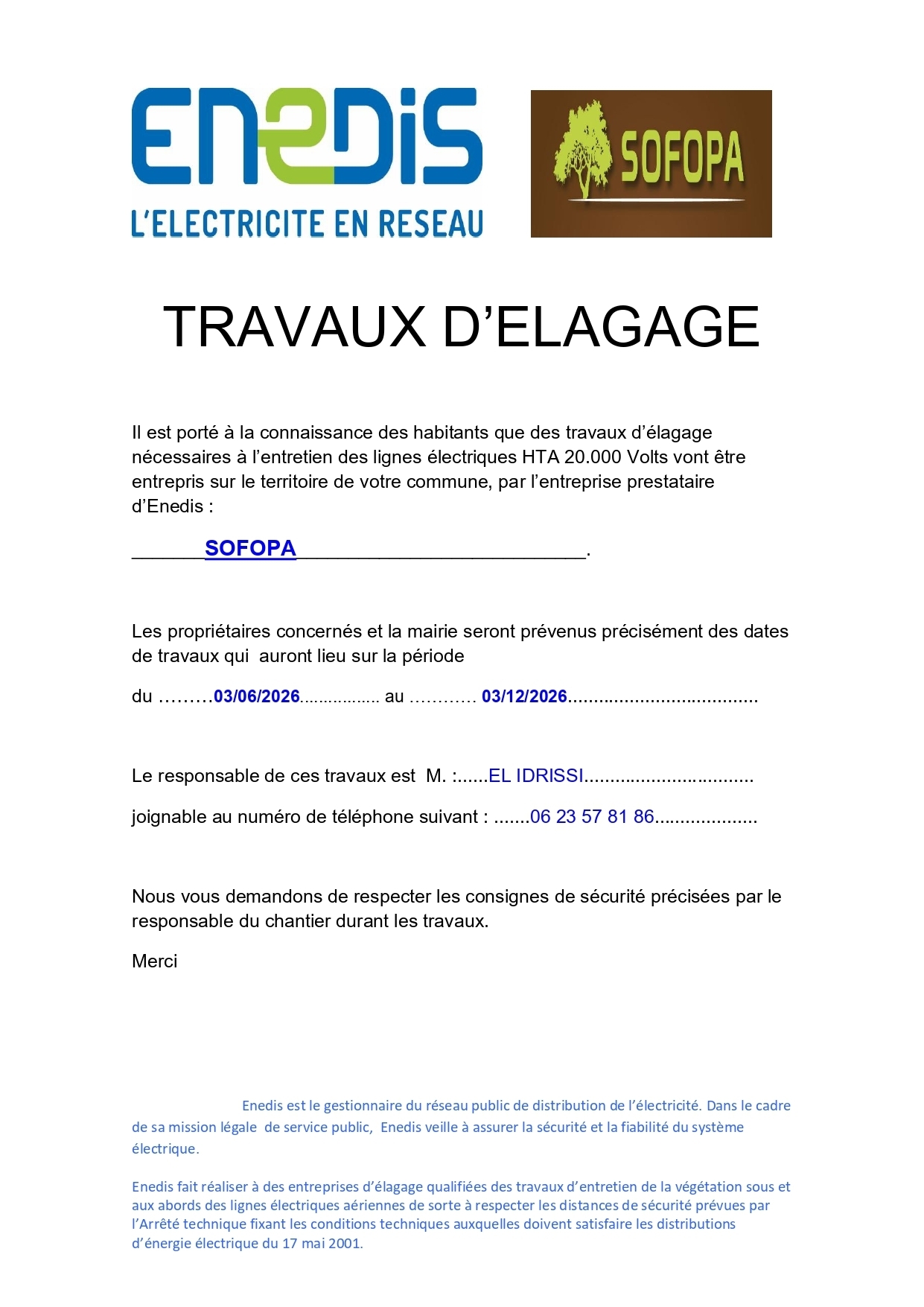 ENEDIS ELAGAGE courrier page 0001
