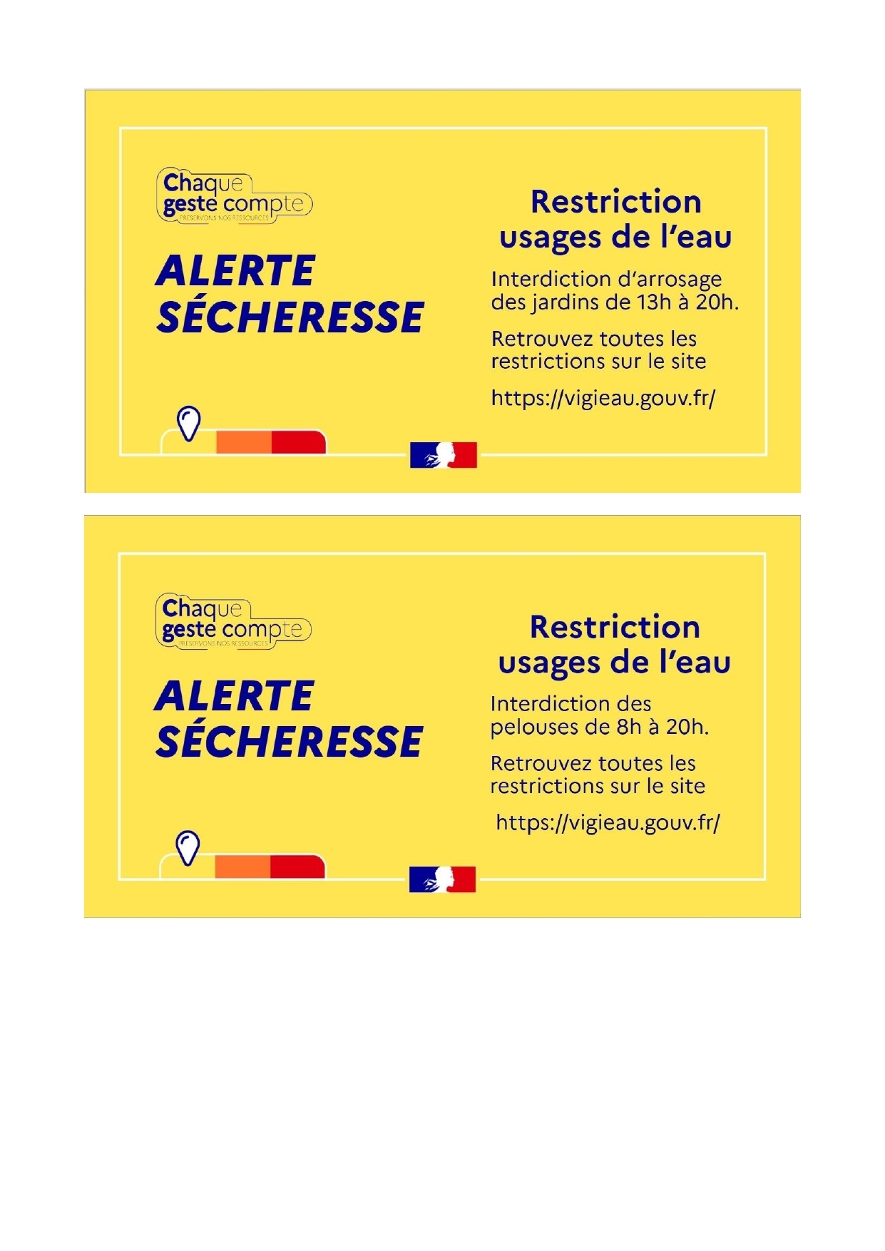 Restriction usage de leau page 0001