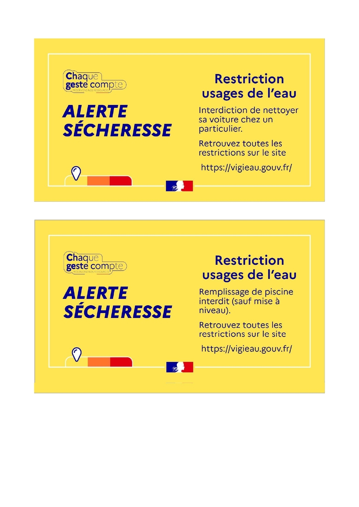 Restriction usage de leau page 0002